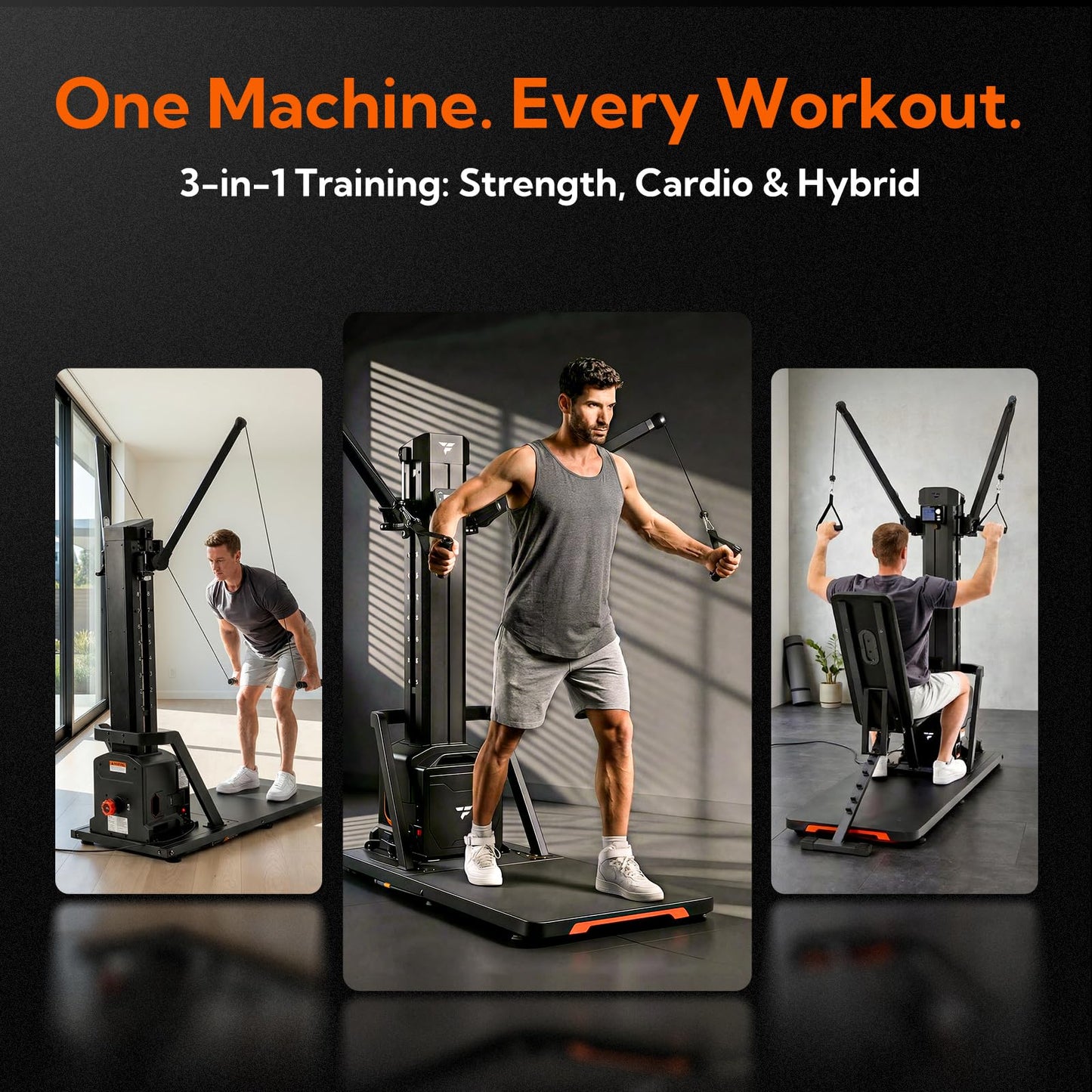 FITTRANSFORMER Titan Smart Home Gym, All-in-One Strength Training and Ski Machine, Digital Weight System for Full Body Workout, Functional Gym Machine, Squat Rack & Ski Machine
