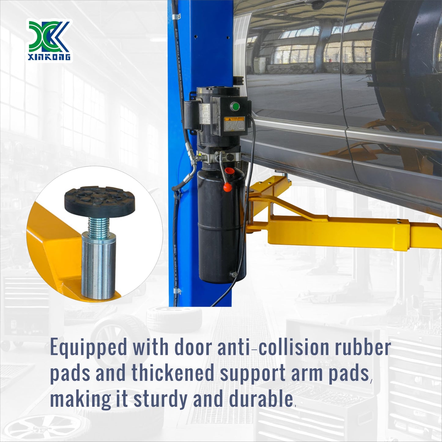 XK-1150 Auto Lift Car Lift 220V Capacity 11500 Lbs 2+3 Enhanced Auxiliary Arm Two Post Truck Hoist with 36 Months Parts Replacement