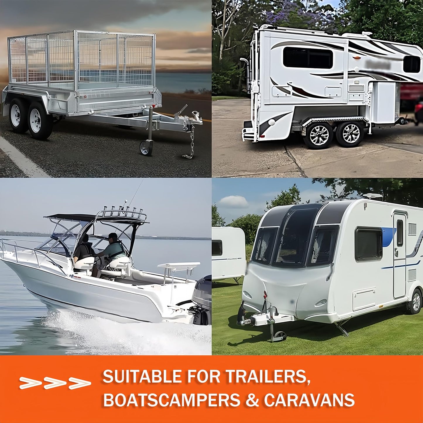 Electric Trailer Dolly, 5000lbs Towing Capacity, 350W 12V Trailer Jockey Wheel with 23 ft/min Moving Speed, 12.6''-16.5'' Adjustable Clamp Height, for Moving Trailer Caravan Boat