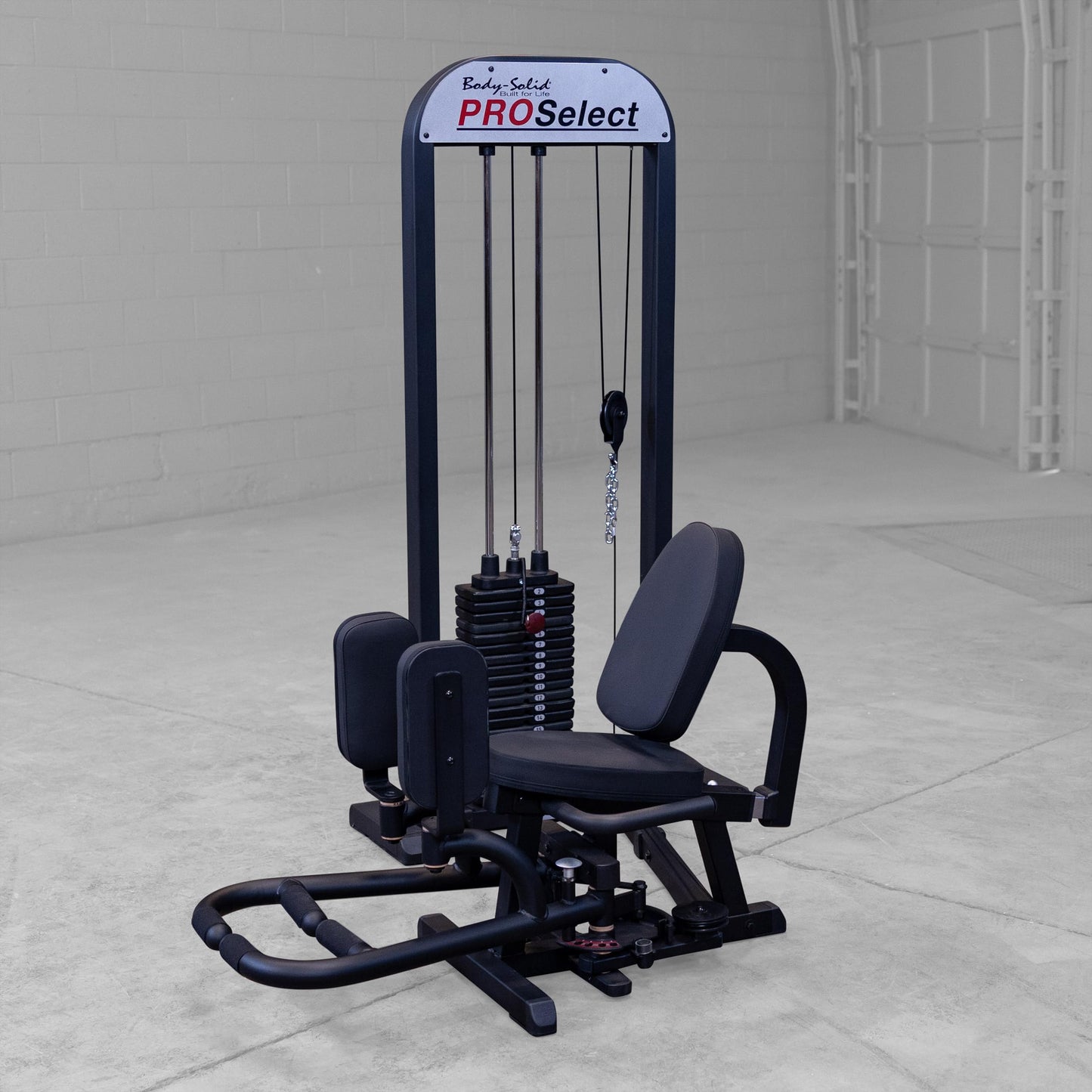 Body Solid (GIOT-STK) Inner and Outer Thigh Attachment, Flexibility Abductor Machine and Leg Stretcher, Fitness Equipment for Commercial and Home Gym, 210 lbs Weight Stack