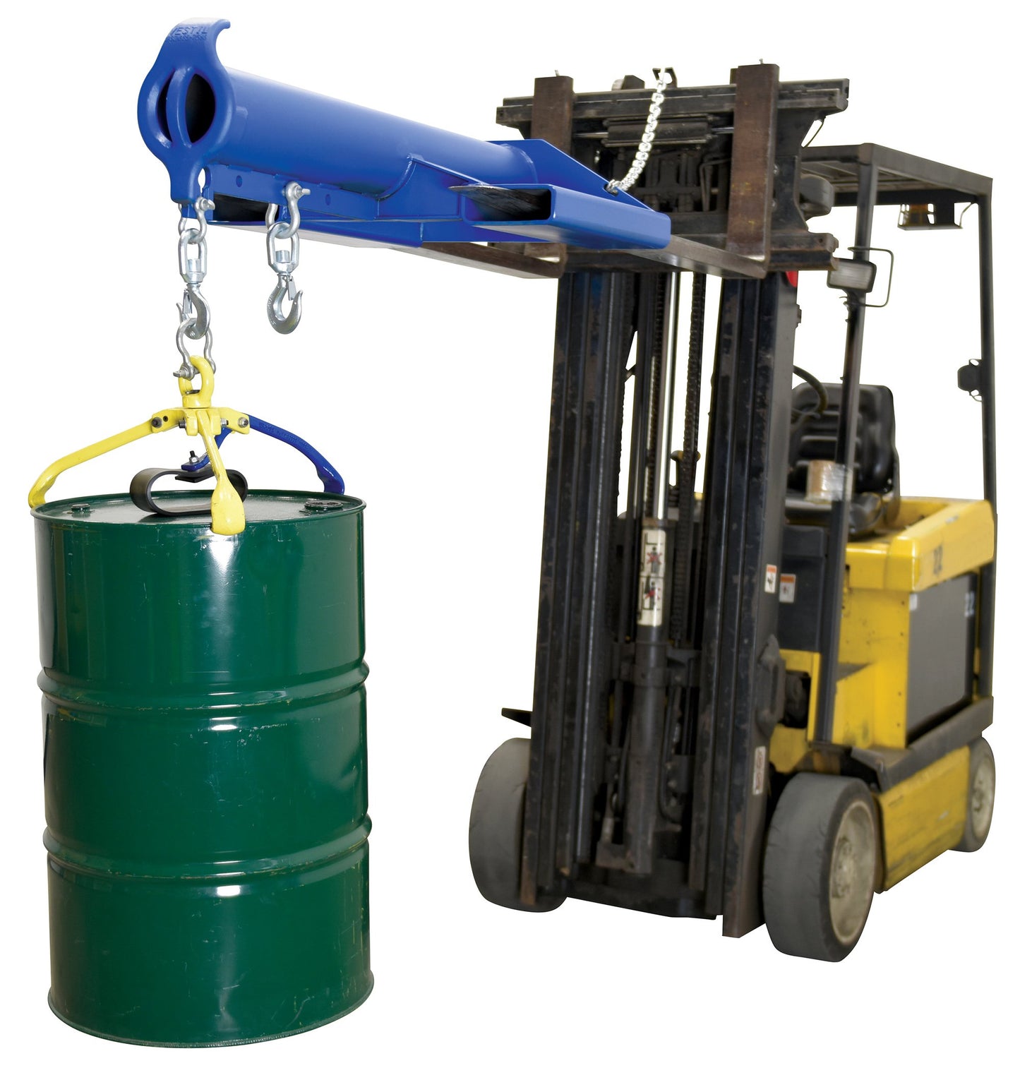 Vestil LMS-EBNT-40-6 Steel Shorty Non Telescoping Lift Boom 24 In. Fork Pocket Center 6,000 Lb. Capacity Blue