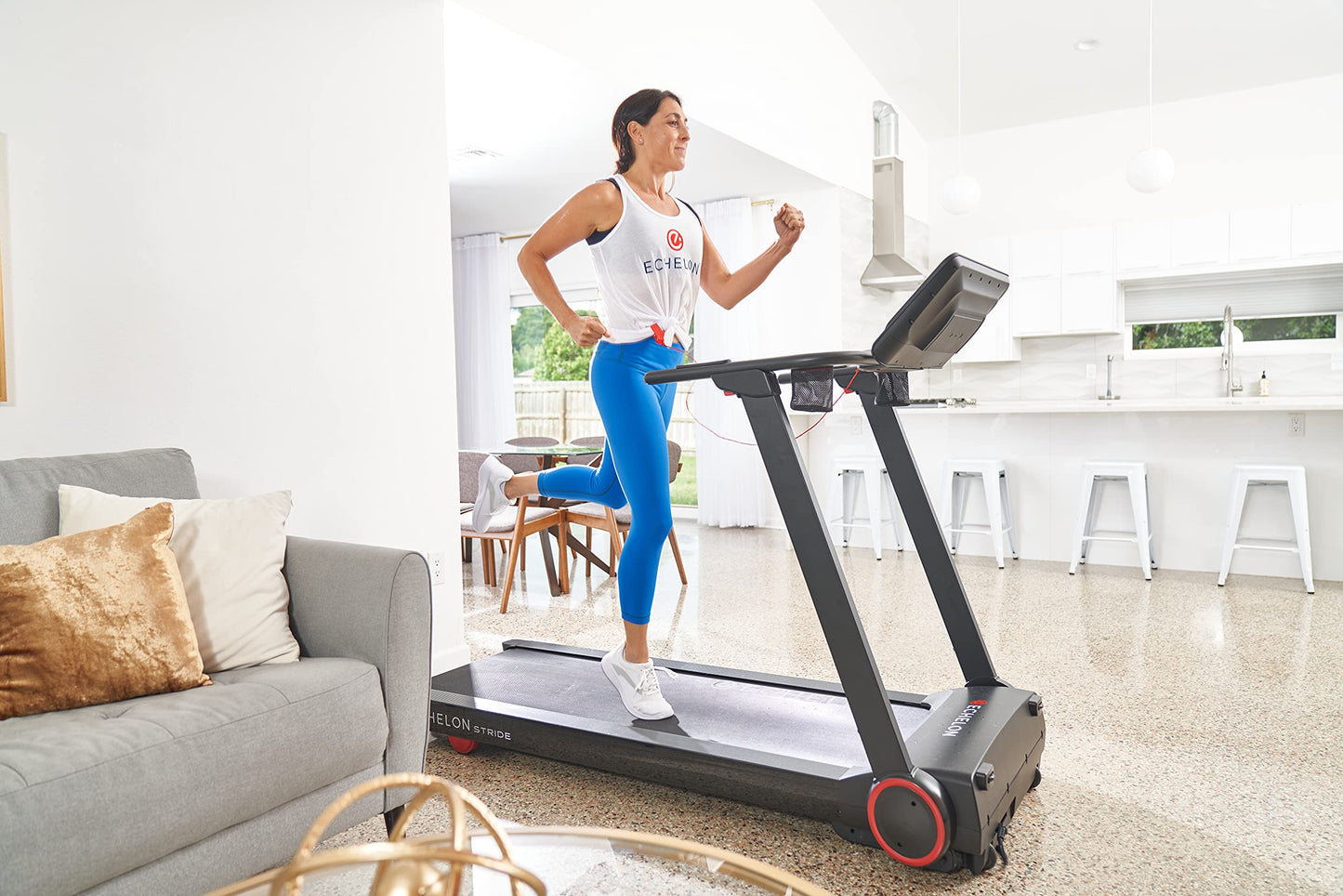 Echelon Treadmill, Smart Foldable, Cushioned Deck, Bluetooth, Workout Programs, Easy Storage, Great Home Workout, + 30-Day Free Membership