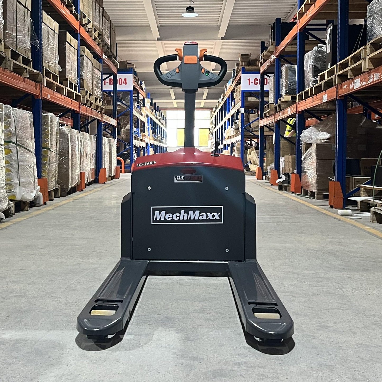 MechMaxx 3300lbs Lithium-ion Electric Pallet Jack, 45"x27" Fork, 24V 40Ah Battery, Walkie Type Truck, Model EPT33