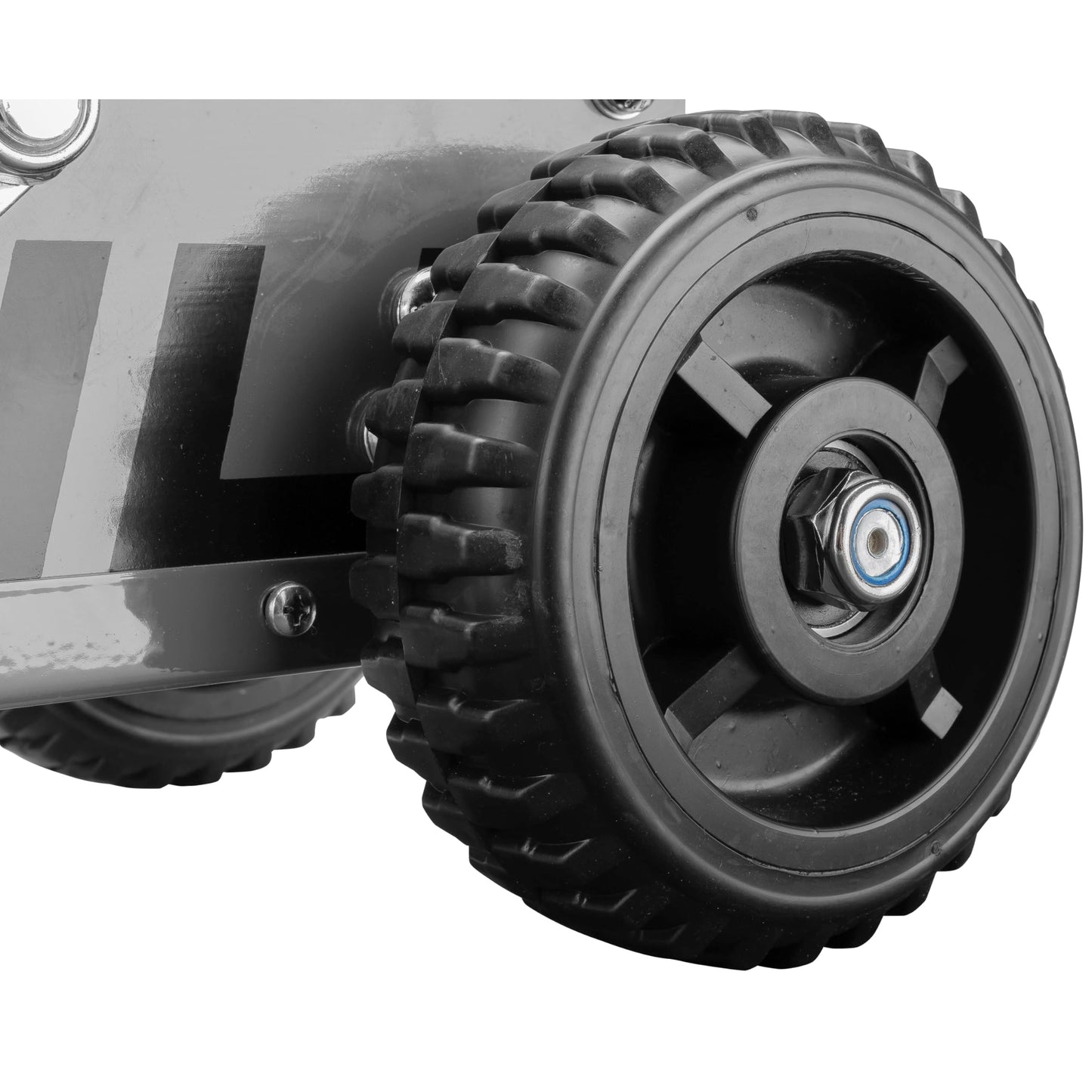 Powerbuilt 1.5 Ton Big Wheel Off Road Jack, Vehicle Lift for Trucks, SUVs, ATVs Offroad Vehicles, Oversized Wheels for Rugged Terrain, 3000 LB Capacity, Grey 620627ECE