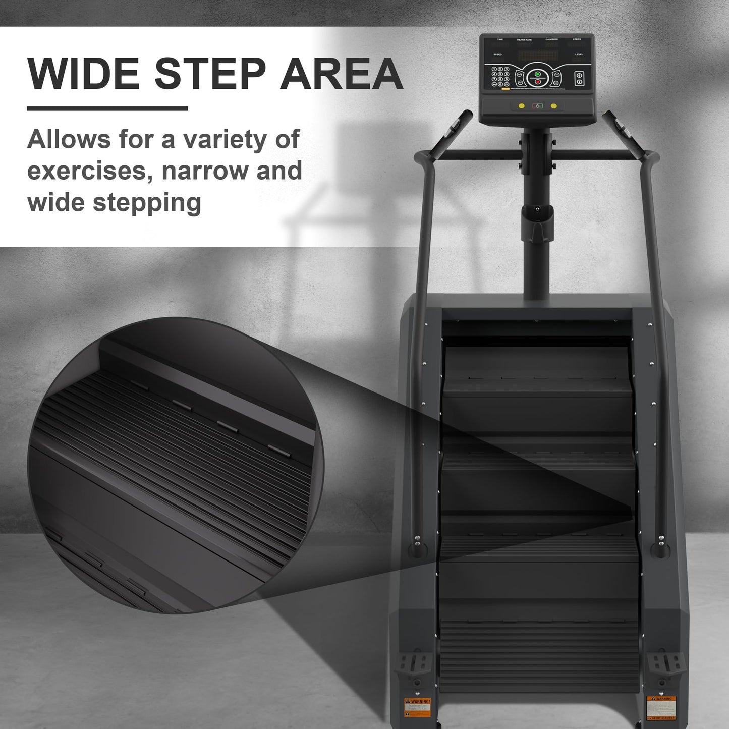 Fitvids Stair Stepper Machine, Commercial Grade Stair Climber with 15 Resistance Levels, Continuous Stair Stepping Machine for Cardio and Lower Body Workouts, LED Screen, Exercise Machine for Home Gym