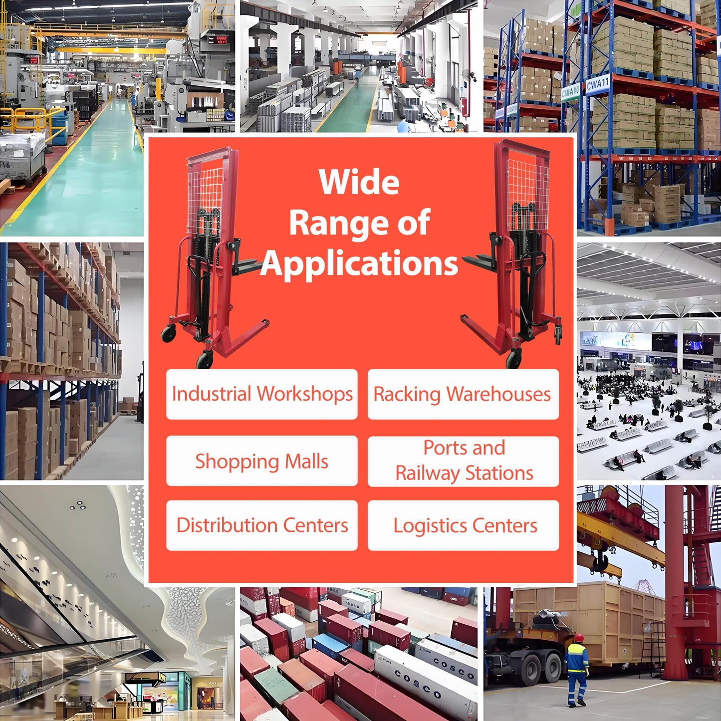 HayWHNKN Manual Pallet Stacker, Flexible Handling Manual Forklift 4400 Lbs Capacity & 63 Inch Max Lift Height | Hydraulic Hand Pump Lift Truck for Warehouse & Workshop Material Handling