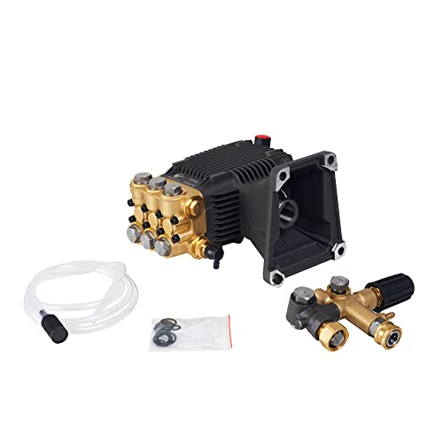 Canpump Pressure Washer Triplex Pump, 3600 psi at 4.7 gpm, 1-inch Hollow Shaft