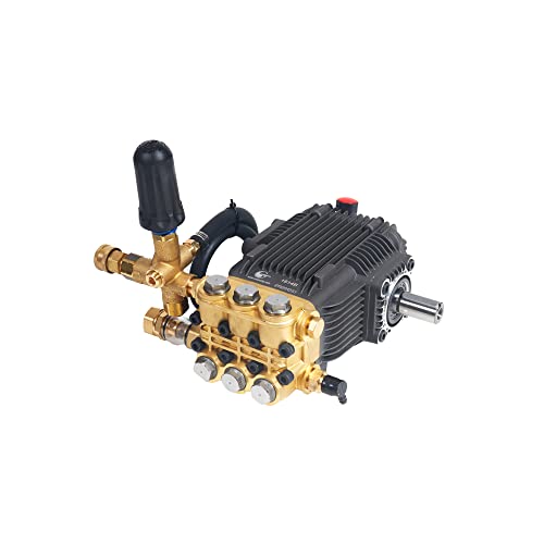 Canpump Pressure Washer Triplex Pump with Premium Bypass, 3600 psi at 4.94 gpm, 24 mm Solid Shaft
