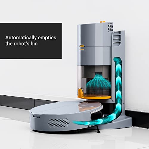 LIGHT 'N' EASY Robot Vacuum Cleaner, Super-Thin, Robot Vacuum Self Emptying, Quiet, Self-Charging Robotic Vacuum Cleaner, Good for Pet Hair, Low-Pile Carpets, Hard Floors