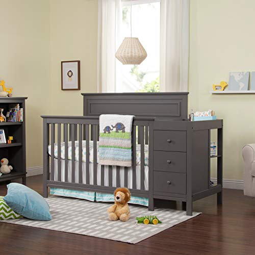DaVinci Autumn 4-in-1 Convertible Crib and Changer Combo in Slate