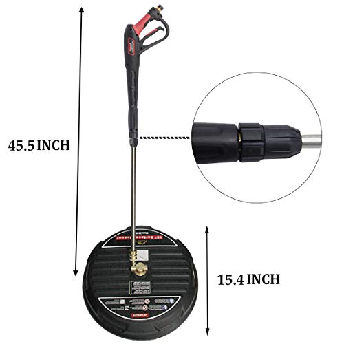 Twinkle Star 15" Pressure Washer Surface Cleaner with Pressure Washer Trigger Gun, 21 Inch Pressure Washer Wand