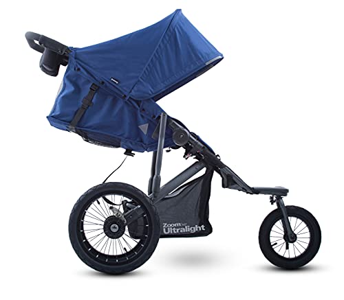 Joovy Zoom 360 Ultralight Jogging Stroller, Large Canopy, Lightweight Jogger, Extra Large Air Filled Tires, Blueberry