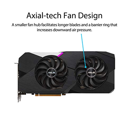 ASUS Dual AMD Radeon RX 6700 XT Standard Edition 12GB GDDR6 Gaming Graphics Card (AMD RDNA 2, PCIe 4.0, 12GB GDDR6 Memory, HDMI 2.1, DisplayPort 1.4a, Axial-tech Fan Design, 0dB Technology)