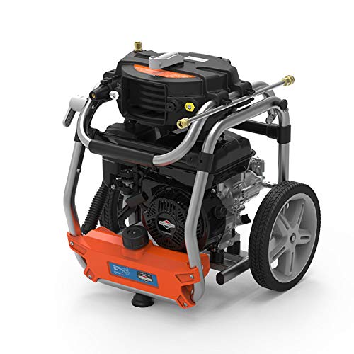 YARD FORCE YF3200 3200 Psi Gas Pressure Washer, 2.5 GPM, Roll-Cage Frame, Folding Handle, One Size, Black/Silver/Orange