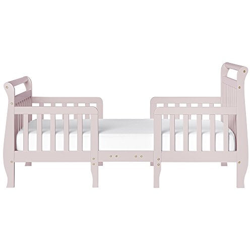 Dream On Me Emma 3-in-1 Convertible Toddler Bed in Blush Pink