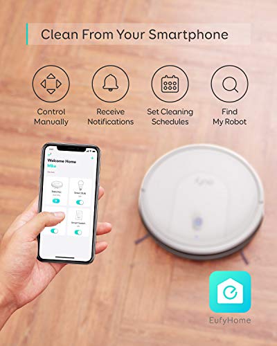 eufy by Anker, BoostIQ RoboVac 30C, Robot Vacuum Cleaner, Wi-Fi, Super-Thin, 1500Pa Suction, Boundary Strips Included, Quiet, Self-Charging Robotic Vacuum, Cleans Hard Floors to Medium-Pile Carpets