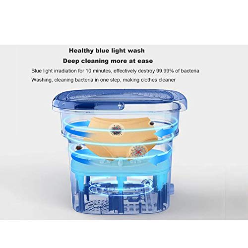 LXLTL Portable Mini Turbo Washing Machine, Folding Laundry Tub with Compact Ultrasonic Turbine Washer,Travel Washing Machine for Camping Apartments Dorms RV Business Trip,Pink