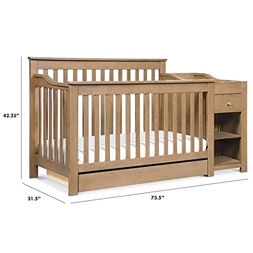 DaVinci Piedmont 4-in-1 Crib and Changer Combo in Hazelnut