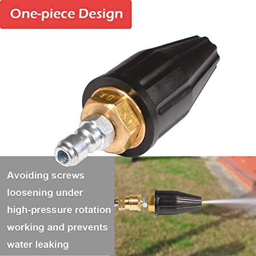 YAMATIC 4.0 GPM Turbo Rotating Spray Nozzle 360° Rotating Turbo 4000 PSI Max. 5000 PSI For Pressure Washer with 1/4" Quick Connector