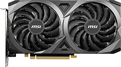 MSI Gaming GeForce RTX 3060 Ti LHR 8GB GDRR6 256-Bit HDMI/DP Nvlink Torx Fan 3 Ampere Architecture OC Graphics Card (RTX 3060 Ti Ventus 2X 8G OCV1 LHR) (Renewed)