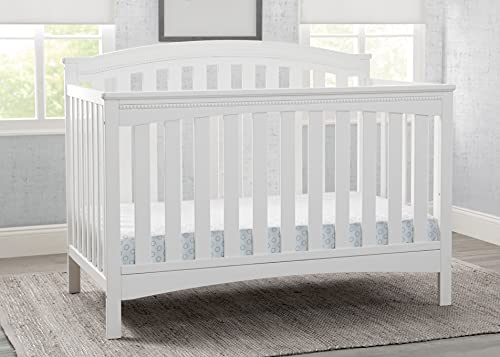 Delta children Waverly 6 in 1 Convertible Crib Day Bed, Toddler Bed, Sofa White