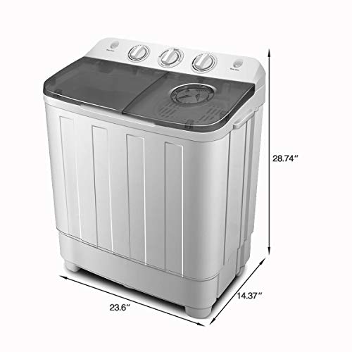 Portable Washing Machine Spin Dryer Compact Twin Durable Sturdy Heavy Duty Versatile 17 pound Capacity for Home Apartment Washer Combo Laundry Room Indoor Outdoor Clothes Household Hotel Dorm
