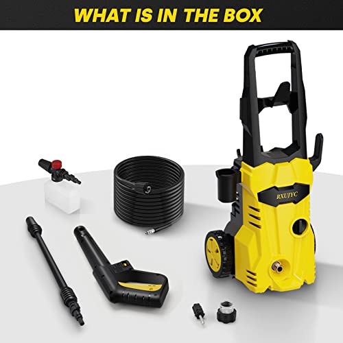 3000 PSI Electric Pressure Washer 2.4GPM 1600W High Power Washer Portable Car Pressure Washer Machine with Spray Gun Pressure Hose and Adjustable Spray Nozzles for Cleaning Car Home Driveway Garden
