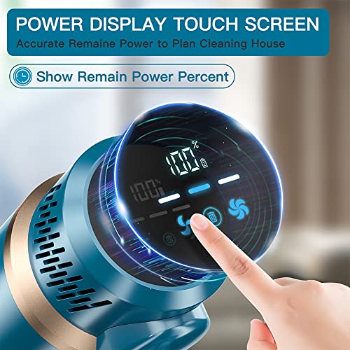Cordless Vacuum Cleaner, 28000PA Powerful 6-in-1 Stick Vacuum with Brushless Motor, Lightweight Rechargeable Vacuum with LED Touch Display Perfect for Hardwood Floor Carpet Pet Hair-PRETTYCARE, P2