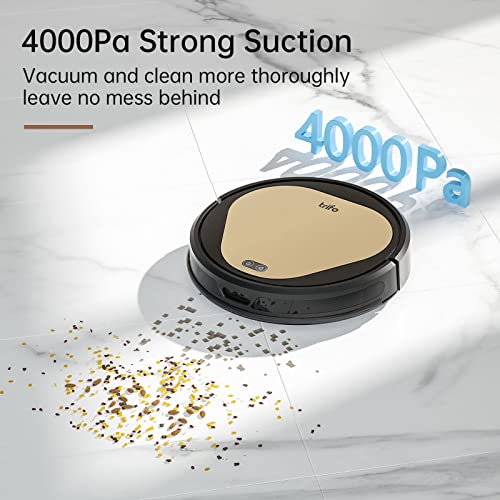Robot Vacuum Cleaner,TRIFO Ollie,Robot Vacuum 4000Pa,120min Runtime,Visual SLAM Navigation,1080P Camera Home Surveillance,AI Mapping,Obstacle Avoidance,Work with Alexa&Google Home,Ideal for Pet Hair