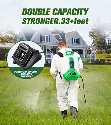ALIENTABI 4.9Ah Battery Powered Backpack Sprayer 4 Gallon, Doubled The Capacitance, Equipped with a Big Pump, Ultra-Long Power Supply Lithium Battery Waterproof Sprayer for Spraying, Cleaning