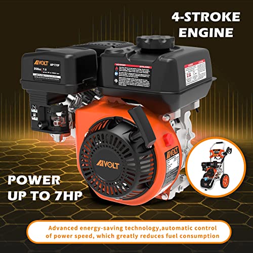 AIVOLT Gas Power Washer - 3200PSI Gas Powered Pressure Washers 2.4 GPM Heavy Duty Power Washer Gas High Pressure Cleaner with Soap Tank and 5 Quick-Connect Nozzles, CARB Compliant