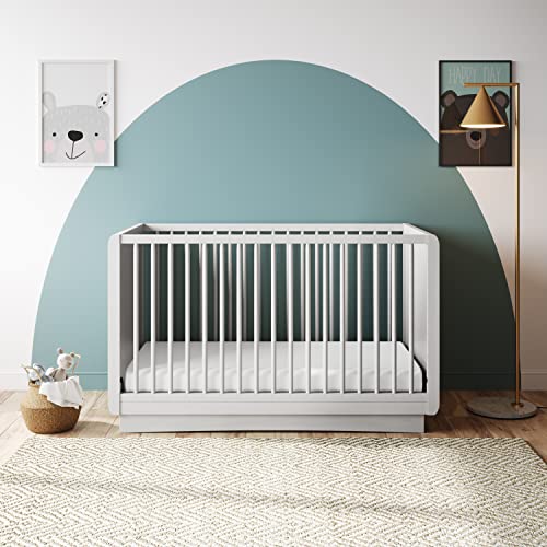 Storkcraft Skye 3-in-1 Convertible Crib (White) - Converts from Baby Crib to Toddler Bed and Daybed, Fits Standard Full-Size Crib Mattress, Adjustable Mattress Support Base