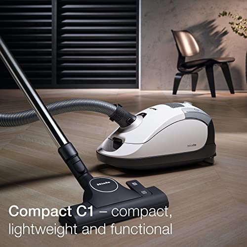 Miele Compact C1 Pure Suction Powerline Canister Vacuum, Lotus White