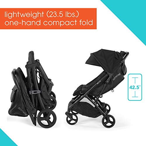 Summer Infant 3DPac CS+ Double Stroller, Lightweight One-Hand Compact Fold, Carseat Compatible