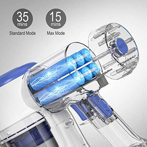 Cordless Vacuum Cleaner, Stick Vacuum Cleaner with 25Kpa Suction 2 Batteries for 70 Mins Runtime 10 in 1 Lightweight Rechargable Handheld Vacuum for Carpet Hardwood Floor Rug Pet Hair A200PRO