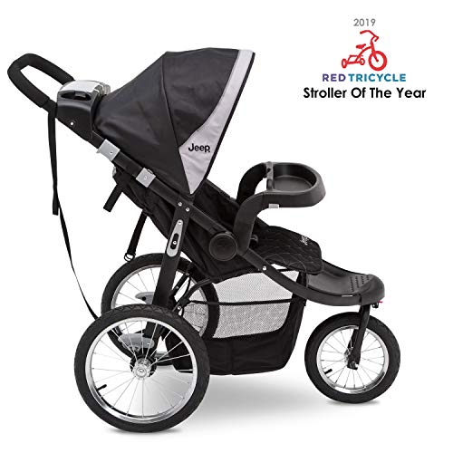 Jeep Deluxe Patriot Open Trails Jogging Stroller by Delta Children, Charcoal Tracks