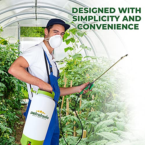 PetraTools 2.5 Gallon Battery Sprayer - Ultra Convenient Battery Powered Sprayer, Garden Sprayer & Weed Sprayer with Easy-to-Carry Strap, Electric Sprayer & Yard Sprayer With Long-Lasting Battery Life