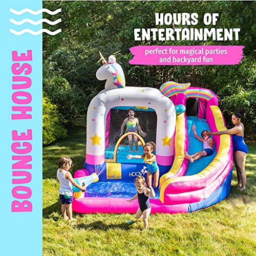 Giant Bounce House Water Slide | 12 FT x 10.5 FT x 6.6 FT | Inflatable Water Bounce House with Trampoline and Pool | Heavy Duty Easy to Set Up | Included Air Blower and Carry Bag