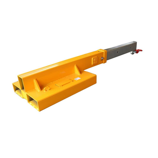 Forklift Short Jib Boom Crane Attachment, 9900 lb Capacity Mobile Lifting Hoist, Compact Slip-On Design for Pallet Forks