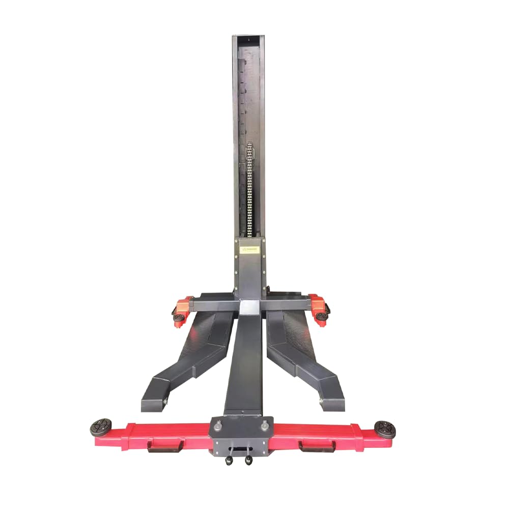 KATOOL 6000lbs Single Post Lift 110v Hydraulic Portable Lift Single Post Auto Lift 71'' Lifting Height for Home Garage