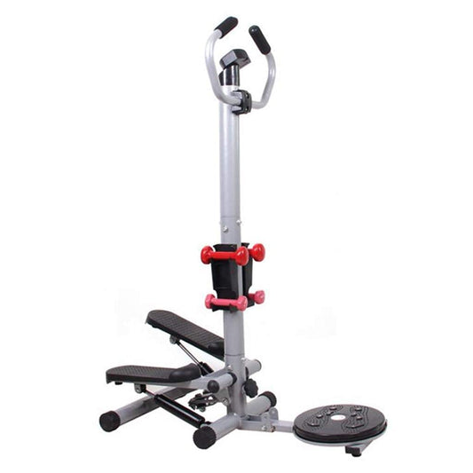 Mini-Stepper Swing Stepper Stair Step Machines Home Twist Stepper with Dumbbells and Twist Discs Workout Fitness Machine