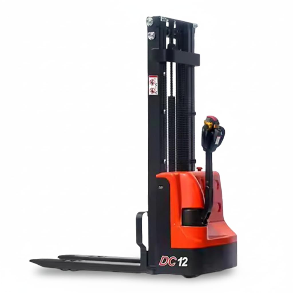 Electric Pallet Stacker, 2600 lbs Capacity, 118" Lifting Height. Lithium ion 24V / 60 Ah
