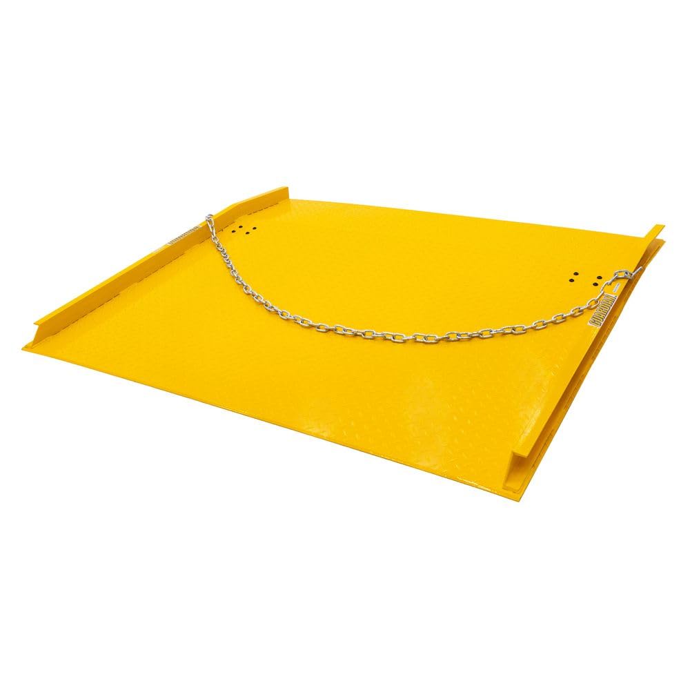 Discount Ramps Dock Board, 60" x 72" Steel, 13,000 lb, for Forklift, up to 7" Differential, Guardian