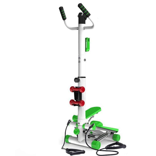 SDVantage Mini-Stepper Swing Stepper Adjustable Step Machine with Hand Grip Foldable Workout Stair Stepper Home Silent Climbing Machine Multifunction Fitness Equipment (Green)
