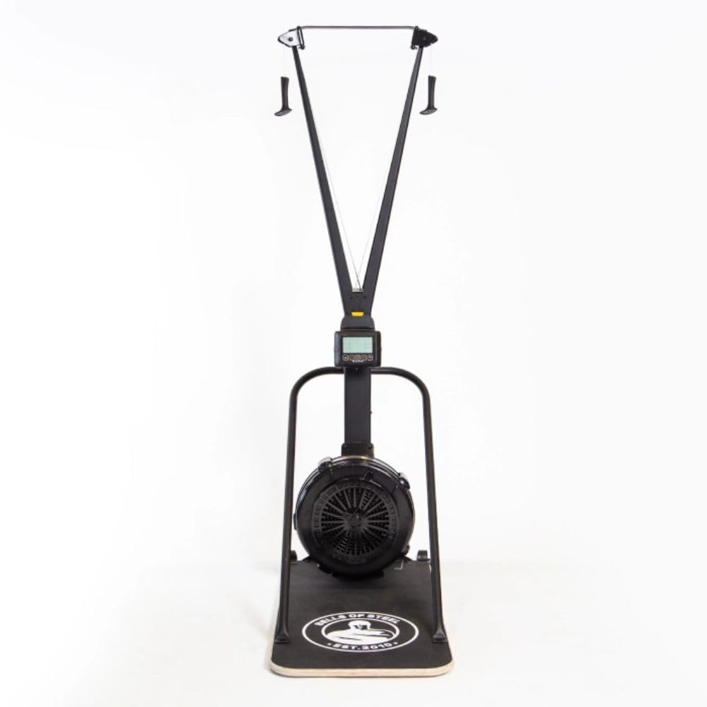 Ski Machine Exercise Equipment [Bells of Steel] Blitz Ski Exercise Machine - Adjustable Resistance Ski Simulator Exercise Machine, Fan-Based Flywheel - 330lb Capacity