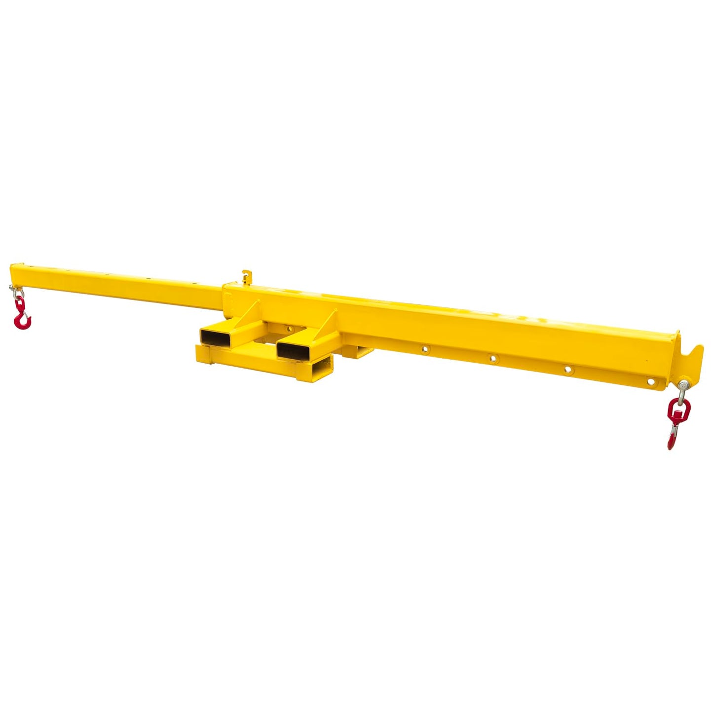 Banfluxion Bidirectional Forklift Jib Boom Crane, 4400LBS/2T Dual-Direction Boom Works in Transverse & Longitudinal, Adjustable Telescopic Mobile Lifting Hoist with 2 Hooks, for Forklifts & Hoists