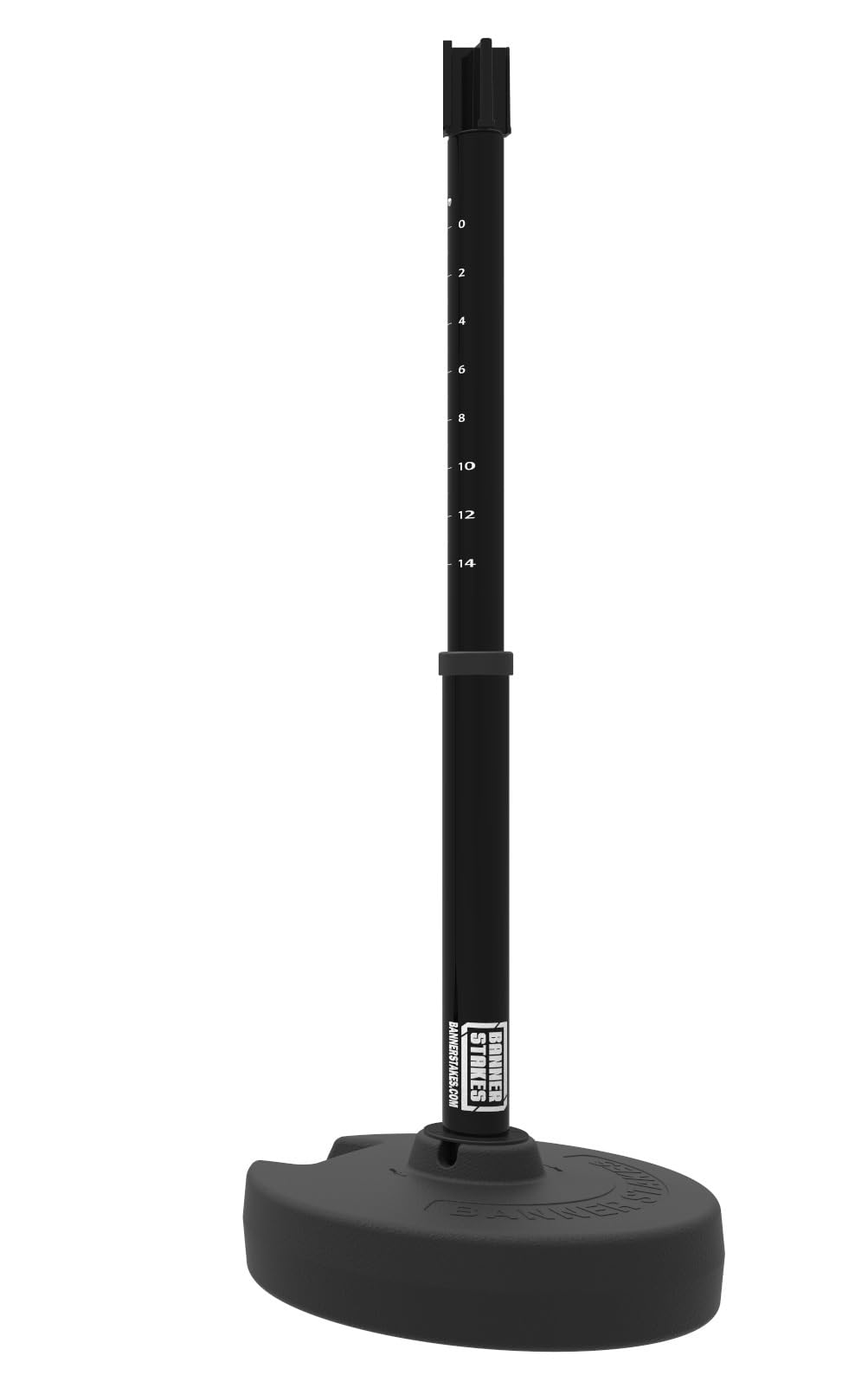 Banner Stakes Crowd Control Plus Cart Package & Accessory Tray, 75' Total Retractable Belt Barrier System - 5 Telescoping Stanchions w/ 15' Black Blank Banners (PL4000-BT)
