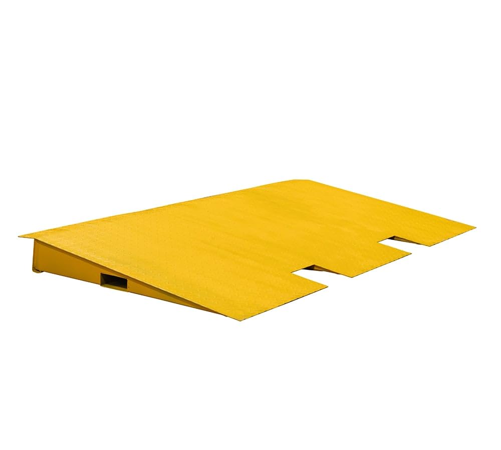 Mytee Products 49"x86" Heavy Duty Shipping Container Loading Ramps, 14,000 Lbs Capacity - Forklift Compatible Cargo Container Ramp for Loading & Unloading - Made with HD 10 Gauge Steel