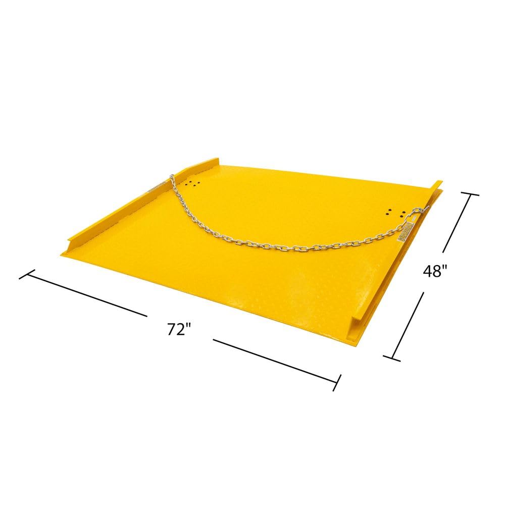 Dock Board, 48" x 72" Steel, 13,000 lb, for Forklift, up to 5" Differential, Guardian