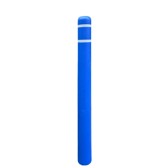 OranclUS Durable Bollard Cover Heavy Duty Shell - Weather Resistant Anti-Collision - Universal Fit Parking Lot, Dock, Warehouse (Multiple Sizes & Colors Available) (52" H, Blue, 4" Dia)